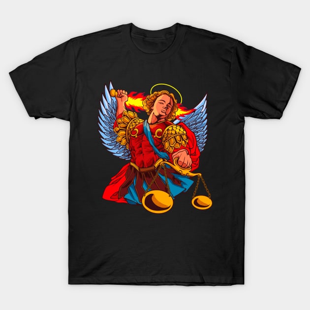 Archangel Michael T-Shirt by Modern Medieval Design